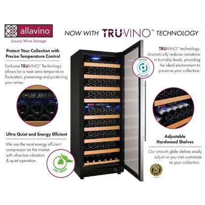 Allavino 24" Wine Refrigerator 99-Bottle Dual Zone Tru-Vino YHWR99-2SR20