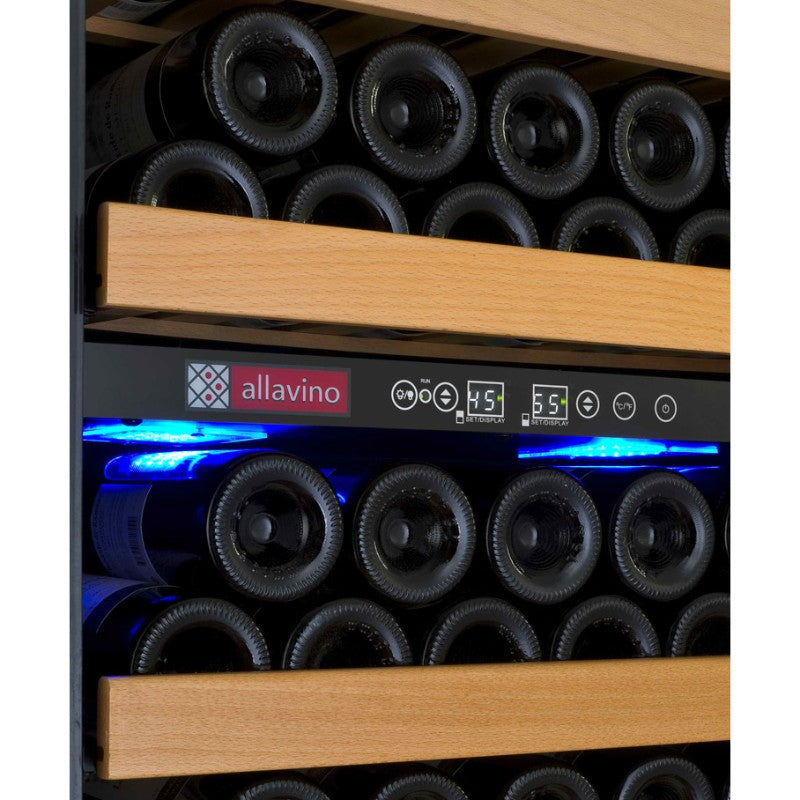 Allavino 24" Wine Refrigerator 99-Bottle Dual Zone Tru-Vino YHWR99-2SR20