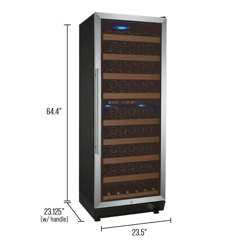 Allavino 24" Wine Refrigerator 99-Bottle Dual Zone Tru-Vino YHWR99-2SR20