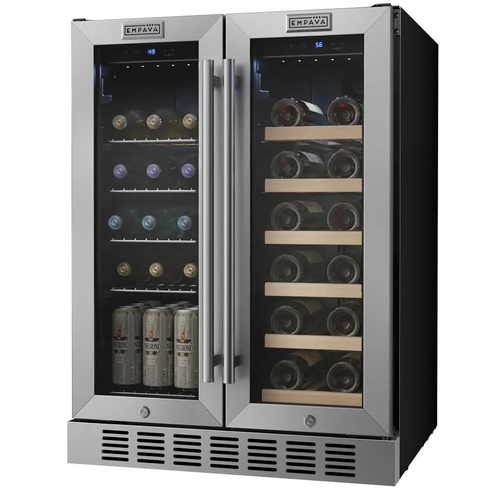 Empava EMPV-BR07D 24" Dual Zone Wine & Beverage Cooler